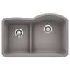 Blanco Diamond 32-In X 20.875-In Double-Basin Granite Undermount Kitchen Sink
