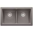 Blanco 526549 Vintera 33" Equal Double Apron Front Kitchen Sink in Metallic Gray