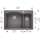 441464 22-In X 33-In Double-Basin Granite Drop-In Or Undermount 1-Hole Residential Kitchen Sink in Cinder