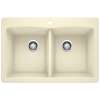Blanco Diamond 22-In X 33-In Double-Basin Granite 1-Hole Kitchen Sink