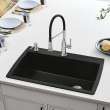 Blanco 442917 Diamond Super Single Dual-Mount Kitchen Sink in Coal Black