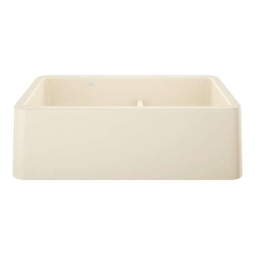 Blanco Ikon 33" Farmhouse/Apron Front Kitchen Sink with Low Divide in Biscuit