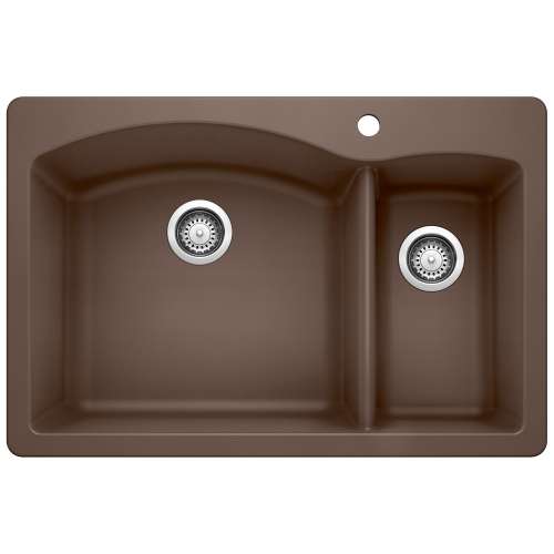 Blanco Diamond 22-In X 33-In Double-Basin Multi-Mount 1-Hole Kitchen Sink