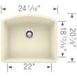 Blanco Diamond 20.813-In X 24-In Single-Basin Granite Undermount Kitchen Sink