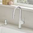 Blanco 526391 Urbena Pull-Down Kitchen Faucet in White/Chrome