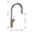 Blanco 526397 Urbena Pull-Down Kitchen Faucet in Truffle/Chrome