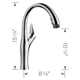 442038 Kitchen Faucet With Pull-Down Spray 1.5 gpm in Chrome