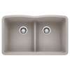 Blanco 442746 Diamond Equal Double Undermount Kitchen Sink in Concrete Gray