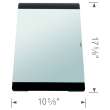 17.25-in L x 10.625-in W Glass Cutting Board in White