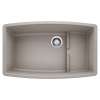 Blanco 442733 Performa Cascade Super Single Undermount Kitchen Sink in Concrete Gray