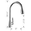 Kitchen Faucet With Pull-Down Spray 1.5 gpm in Chrome