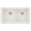 Blanco Ikon 33" Farmhouse/Apron Front Kitchen Sink with Low Divide in White