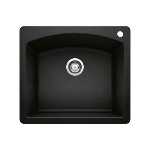 Blanco 442905 Diamond Single Dual-Mount Kitchen Sink in Coal Black