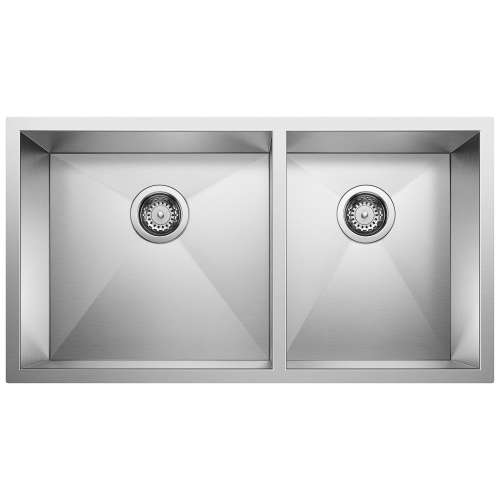 Blanco Precision 18-In X 33-In Double-Basin Undermount Kitchen Sink