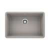 Blanco Precis 27" Single Bowl Undermount Kitchen Sink in Concrete Gray