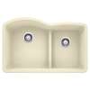 Blanco Diamond 32-In X 20.875-In Double-Basin Granite Undermount 2-Hole Kitchen Sink
