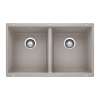 Blanco 442771 Precis Equal Double Undermount Kitchen Sink in Concrete Gray