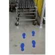 Removable Vinyl Footprints, Blue, 3.75