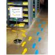Removable Vinyl Footprints, Blue, 3.75