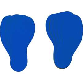 Removable Vinyl Footprints, Blue, 3.75" x 11.875"