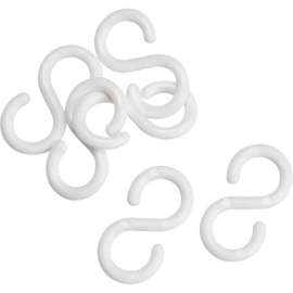 BradyLink Post S-Hooks, White