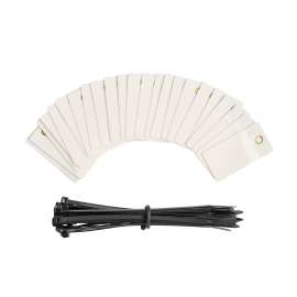 Self-Laminating Blank Tags Polyester 3 in H x 1.5 in W White 25/PK