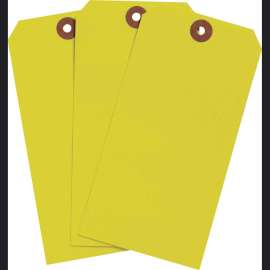 Blank Write-On Tags, 6.25" H x 3.125" W, Cardstock, Fluorescent Yellow 1000/PK