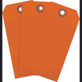 Blank Write-On Tags, 4.25" H x 2.125" W, Cardstock, Fluorescent Red 1000/PK
