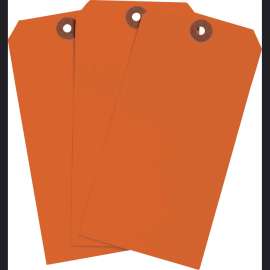 Blank Write-On Tags, 5.25" H x 2.625" W, Cardstock, Fluorescent Red 1000/PK