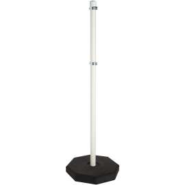 Recycled Rubber Sign Post System, 5' H, Black/Natural