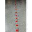 ToughStripe(R) Floor Marking Tape Dots - Polyester, Solid Color, Red, 3.5