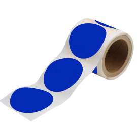 ToughStripe(R) Floor Marking Tape Dots - Polyester, Solid Color, Blue, 3.5"