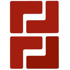 ToughStripe(R) Floor Marking Tape L-Shaped Corner Marks - Polyester, Solid Color, Red, 2" x 5"