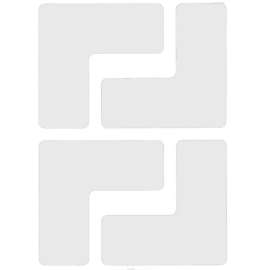 ToughStripe(R) Floor Marking Tape L-Shaped Corner Marks - Polyester, Solid Color, White, 2" x 5"