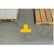 ToughStripe(R) Floor Marking Tape T-Shaped Marks - Polyester, Solid Color, Yellow, 3