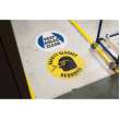 Floor Safety Hard Hat Area Sign, 14