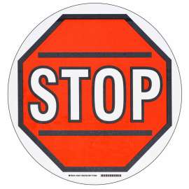 Floor Sign, 17" Dia x 0.011" D, Polyester