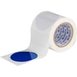 ToughStripe(R) Floor Marking Tape Dots - Polyester, Solid Color, Blue, 3.5" x 100'