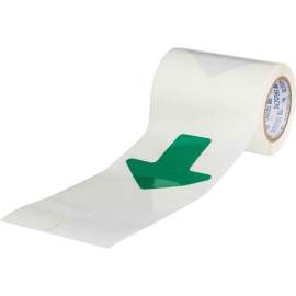 ToughStripe(R) Floor Marking Tape Arrows - Polyester, Solid Color, Green, 2" x 5" x 100'