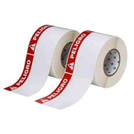 High Adhesion Polyester with Header Labels 4in H x 6in W RD, WT on WT PK of 2/RL