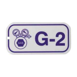 Gas Energy Source Tags G 2 Polystyrene 1.5x3 Purple on White 5/PK