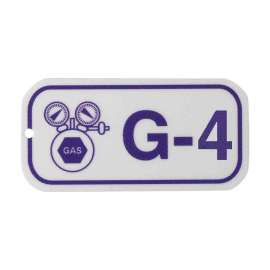Gas Energy Source Tags G 4 Polystyrene 1.5x3 Purple on White 5/PK