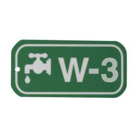 Water Energy Source Tags W 3 Polystyrene 1.5x3 White on Green 25/PK