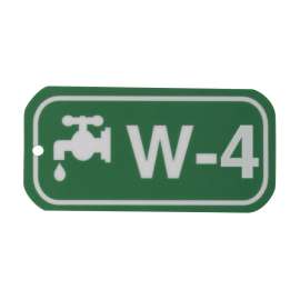 Water Energy Source Tags W 4 Polystyrene 1.5x3 White on Green 25/PK