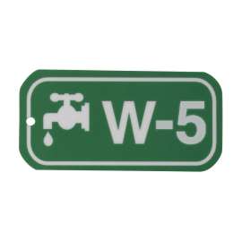 Water Energy Source Tags W 5 Polystyrene 1.5x3 White on Green 25/PK
