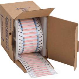 PermaSleeve Heat Shrink Wire and Cable Labels 1/8" Dia for 3" Core Printers - 2" Pink Double-Sided