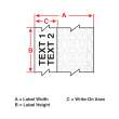 Self-Laminating Vinyl Wrap Around Labels with Ribbon for M210 M211 BMP21-PLUS Printers - 0.75