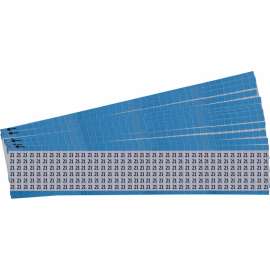 Numerical Wire Markers Perm Adhesive Aluminum Foil 1.5in H Legend: 21, 900 Total