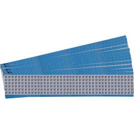 Numerical Wire Markers Perm Adhesive Aluminum Foil 1.5in H Legend: 37, 900 Total