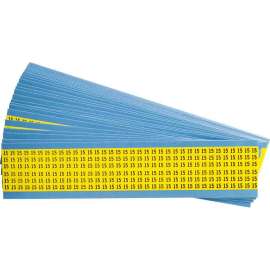 Numerical Wire Markers Repositionable Vinyl 1.5in H Legend: 15, 900 Total YL